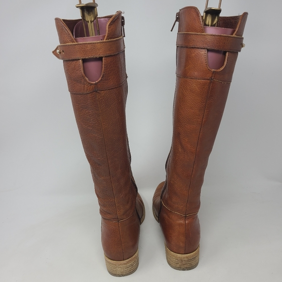 Brown full grain Leather Tall Equestrian Riding Bo - Picture 4 of 8